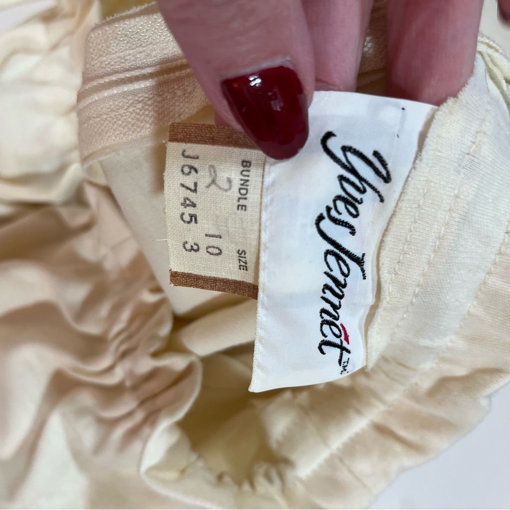 Vintage 1970 Bohemian Prairie Yves Jennet Cream Rose floral Cottagecore Dress M - Picture 11 of 17